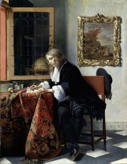 Gabriel Metsu - Man writing a Letter, c. 1664 - c.1666 - Photo © National Gallery of Ireland. Photographer Roy Hewson - NGI 4536 Gabriel Metsu