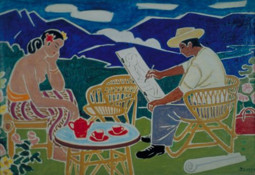 Liu Kang - Artist and Model, 1954 Liu Kang