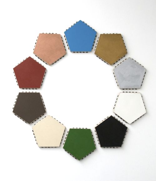 Scoli Acosta - Ten Pentagonal Monochromes (tambourines), 2009 Scoli Acosta