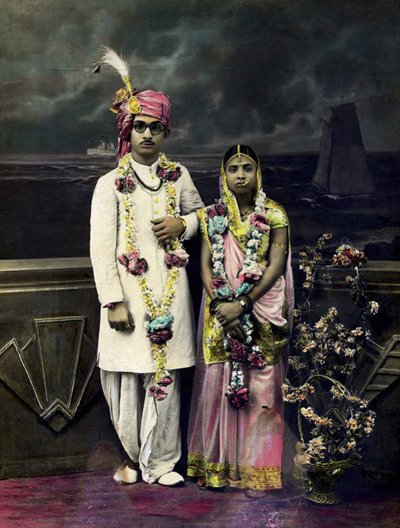 Wedding portrait of an Indian couple Wedding portrait of an Indian couple