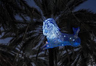 Blue Night site-specific installation by Kiki Smith